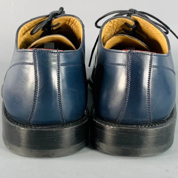 BALLY Size 10 Navy Leather Oxford Lace-Up Shoes main image 6